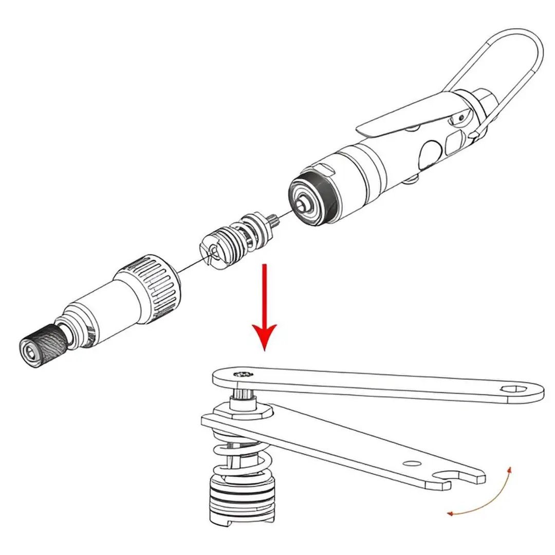 راهنمای تغییر گشتاور پیچ گوشتی بادی مستقیم GP-0909S برند GATX