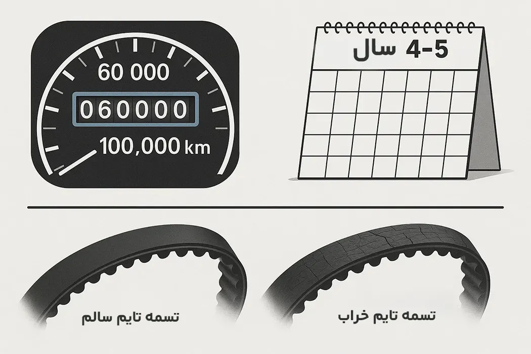 بهترین زمان تعویض تسمه تایم خودرو